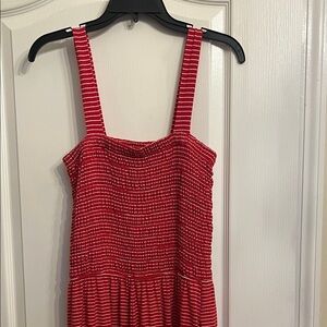 Zenana Outfitters Red and White Striped Dress